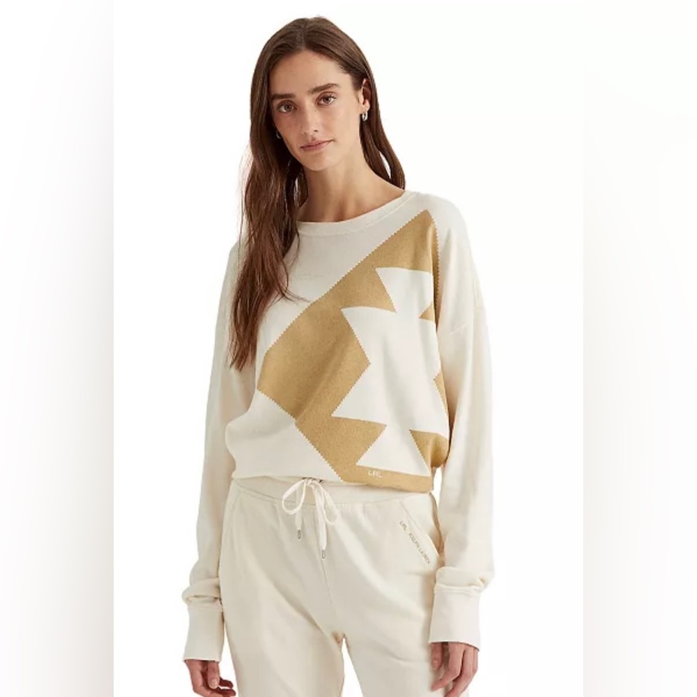 Lauren Ralph Lauren - Southwestern-Inspired Sweatshirt - Size XL
